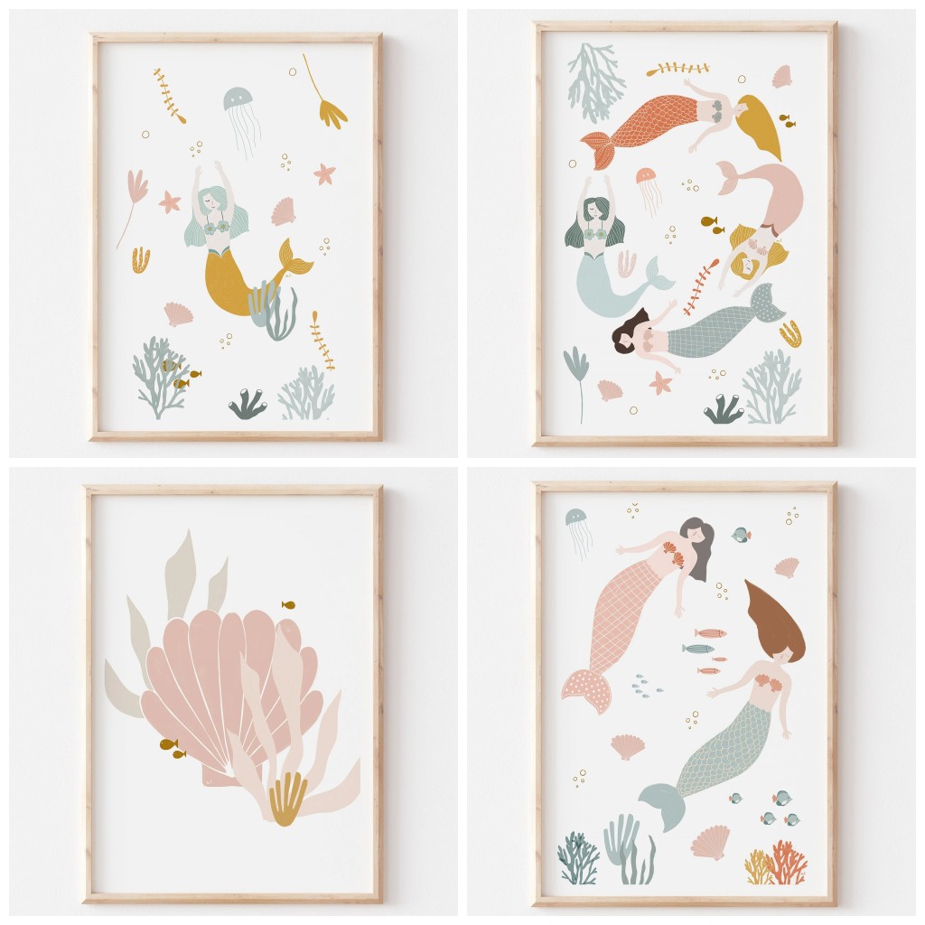 Baby Nursery Themes Girl - Boho Nursery Ocean Themed Pink Sea