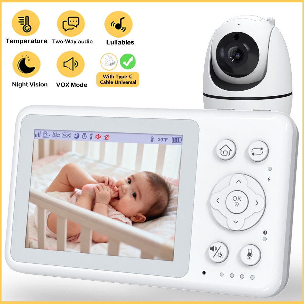 Wearable Baby Monitor - 3.2Inch Video Baby Monitor LCD Screen