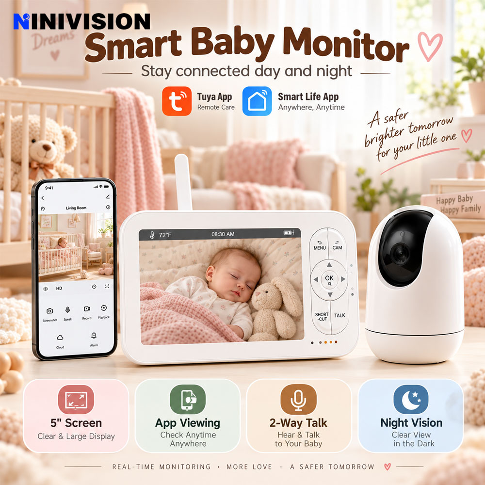 5 Inch HD Video Baby Monitor w - Baby Nursery Unit 评论和价格