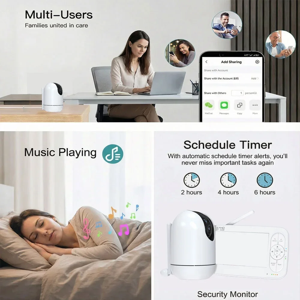 5 Inch HD Video Baby Monitor w - Baby Nursery Unit 评论和价格