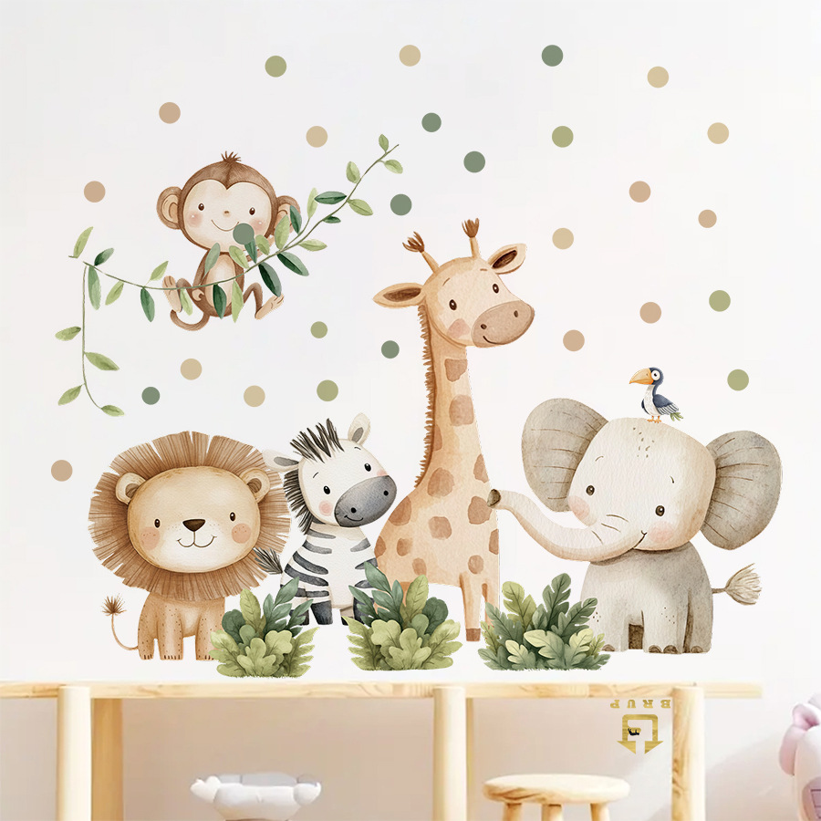 Boho Forest Animals Wall Stick - Baby Nursery Labels 评论和价格