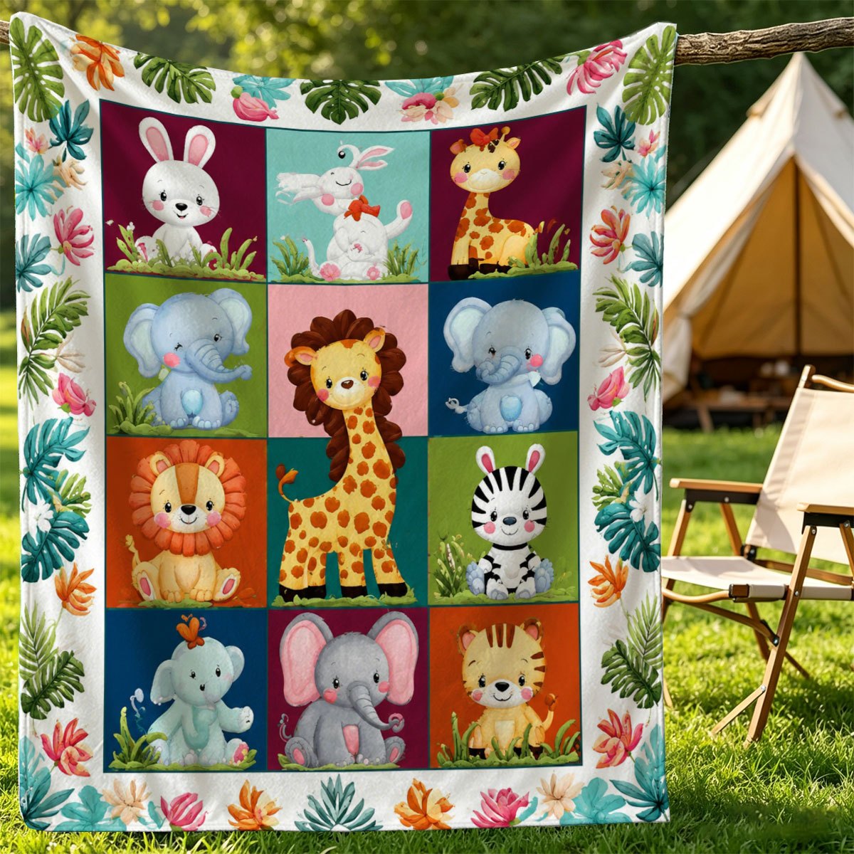 Ultra Cute Safari Animal Print - Baby Nursery Themes Girl 评论和价格