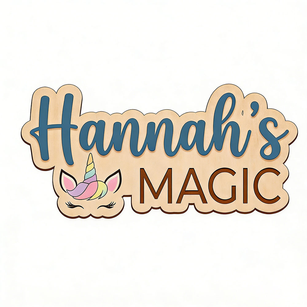 Custom Unicorn Magic Name Door - Baby Nursery Themes Girl 评论和价格