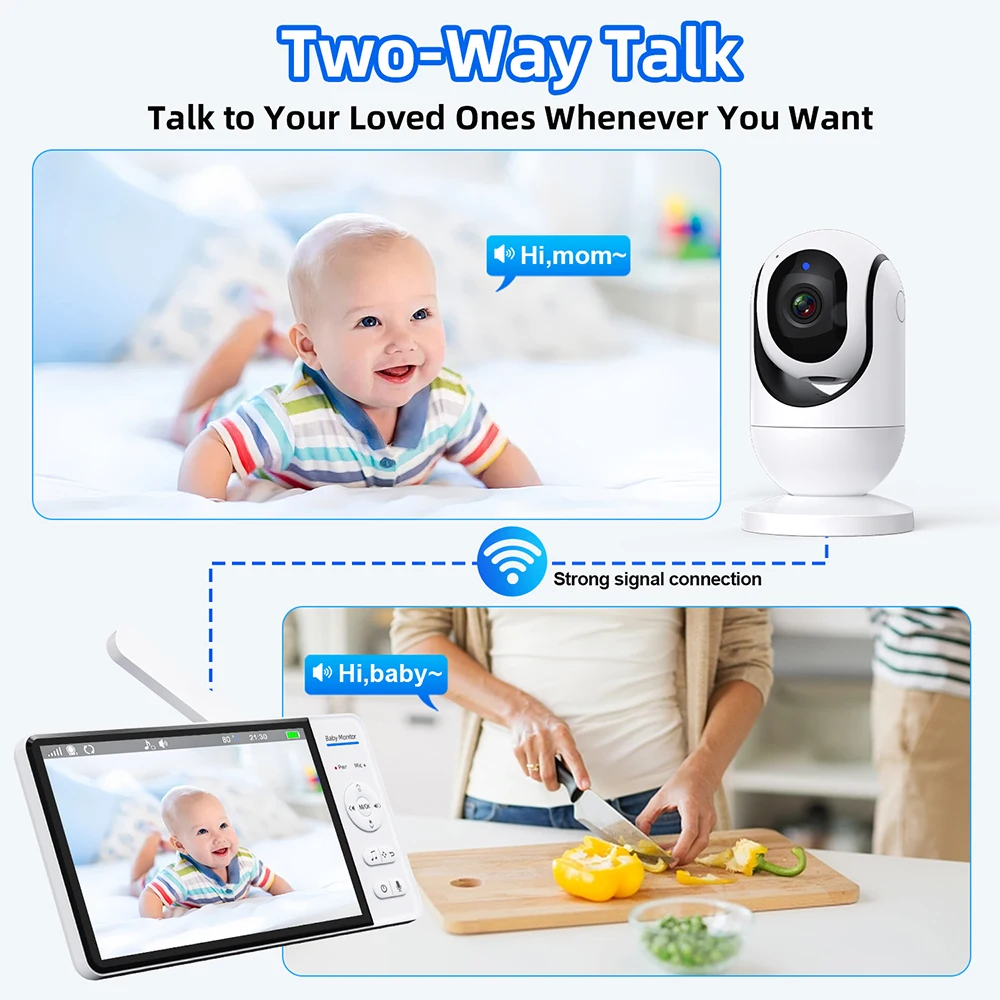 7.0'' Video Baby Monitor 720P  - Wearable Baby Monitor 评论和价格