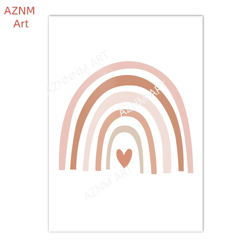 1/3PCS ，Cartoon Heart Rainbow  - Baby Nursery Pictures 评论和价格