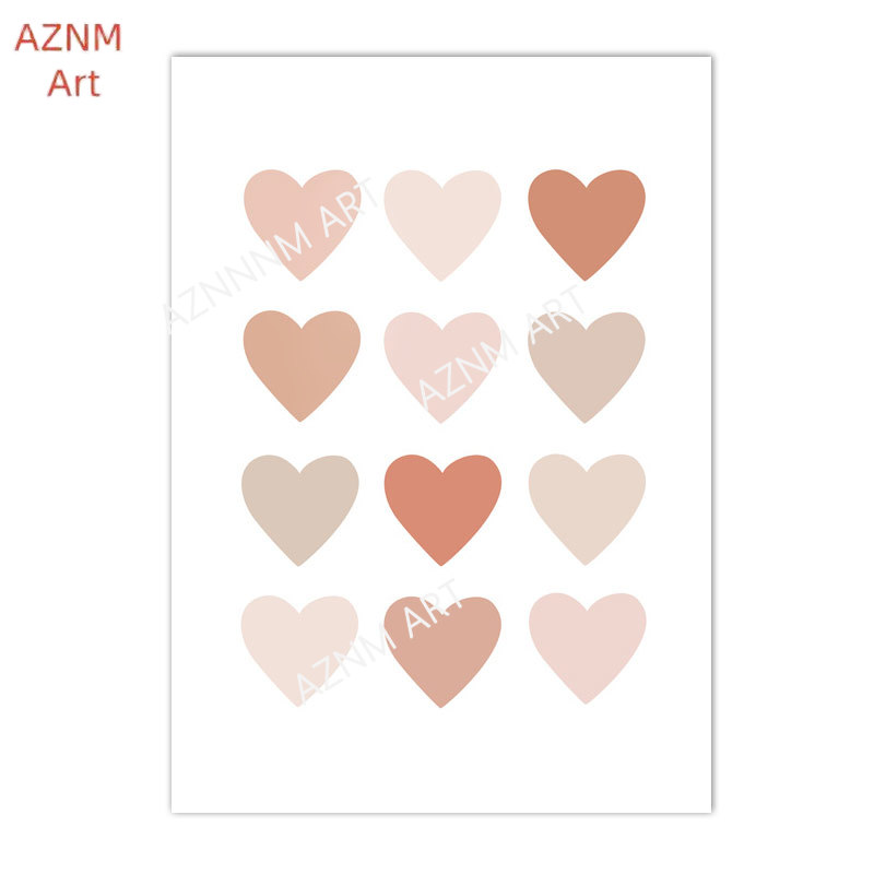 1/3PCS ，Cartoon Heart Rainbow  - Baby Nursery Pictures 评论和价格