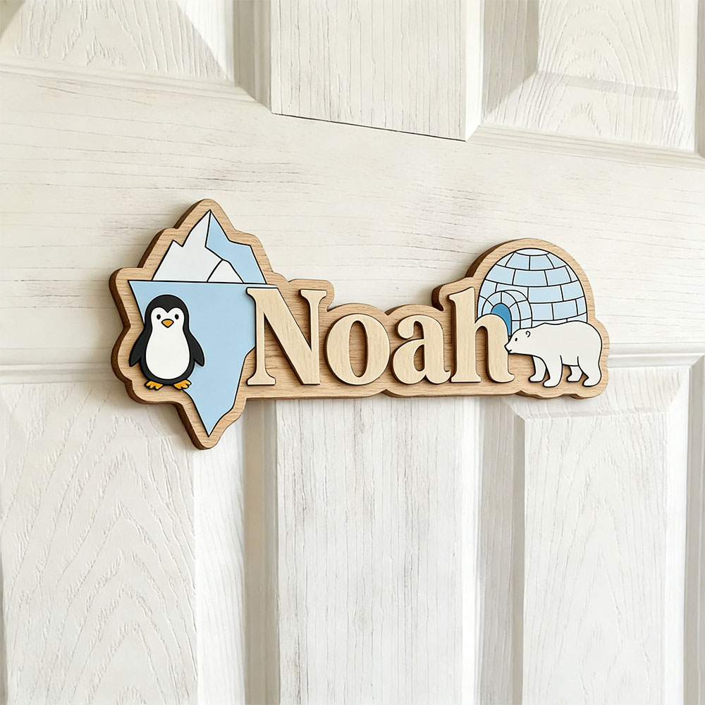 Arctic Penguin & Polar Bear Cu - Baby Nursery Pictures 评论和价格