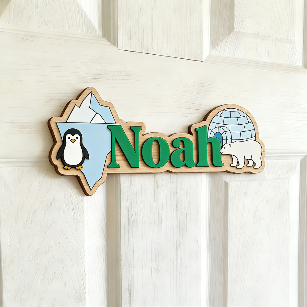 Arctic Penguin & Polar Bear Cu - Baby Nursery Pictures 评论和价格