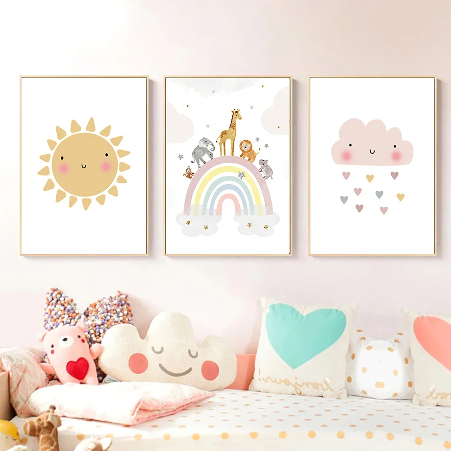 Giraffe Elephant Hot Balloon S - Baby Nursery Pictures 评论和价格