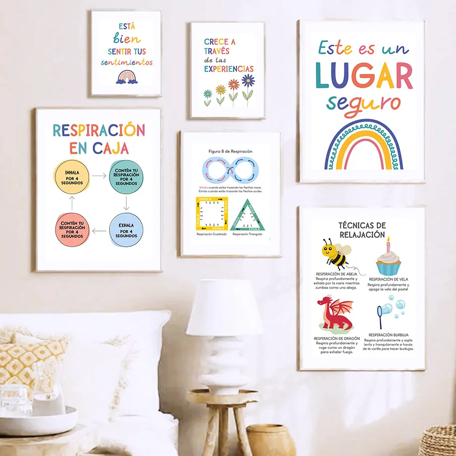 Spanish Education Motto Rainbo - Baby Nursery Pictures 评论和价格