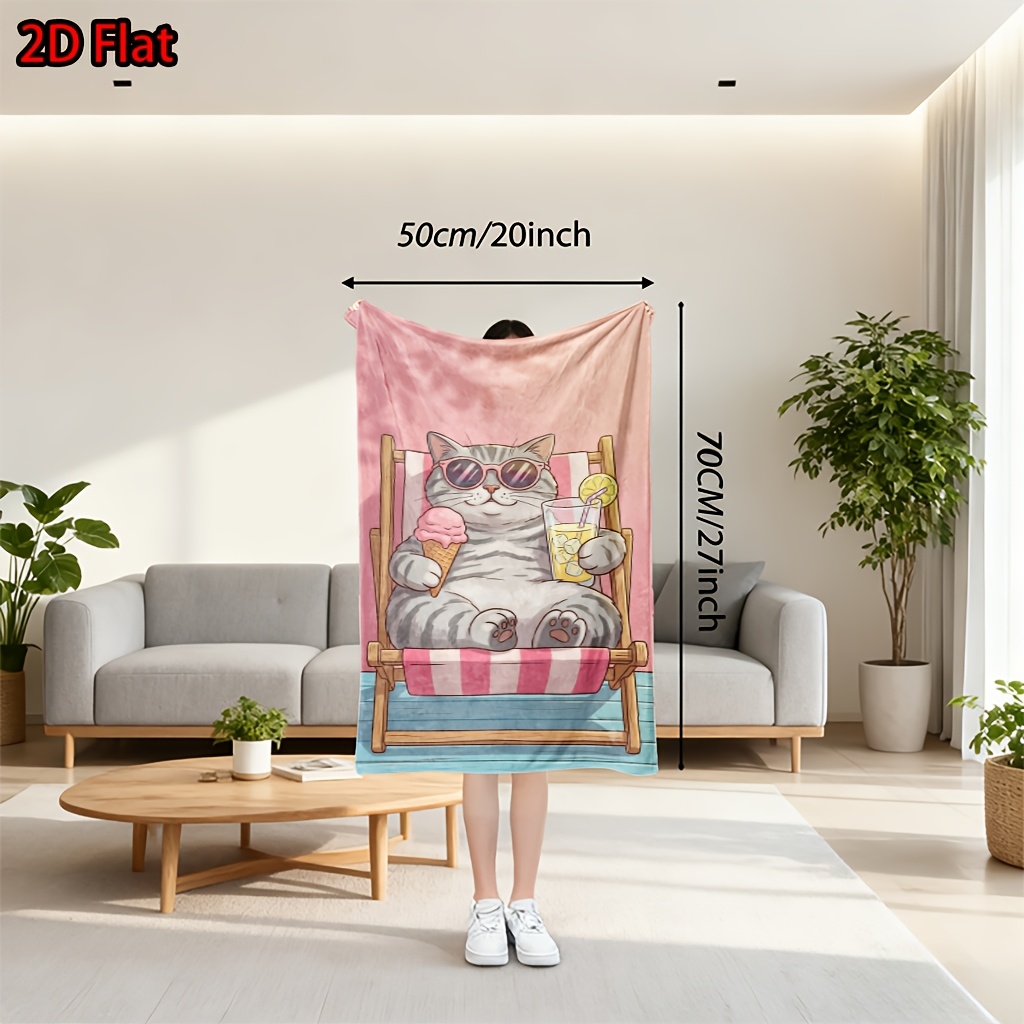 Adorable Cat Summer Throw Blan - Baby Nursery Themes Girl 评论和价格