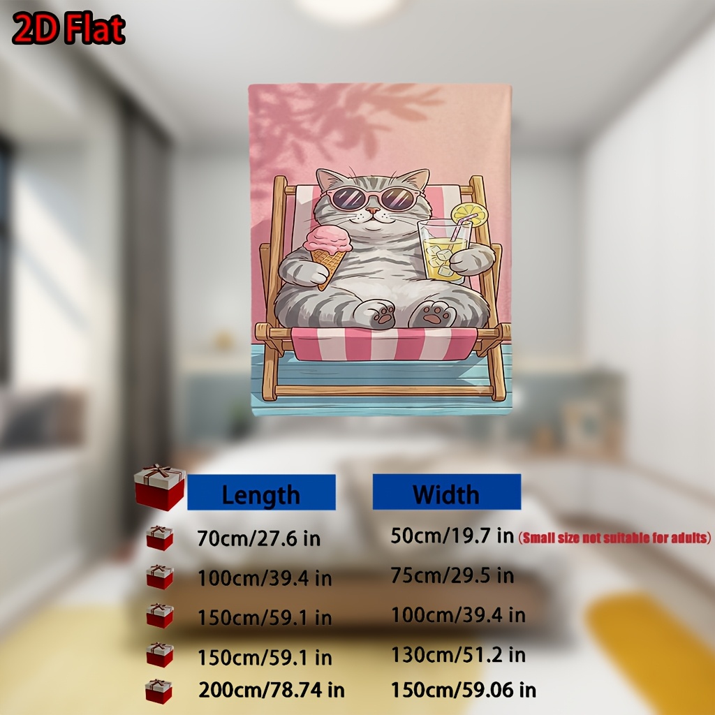 Adorable Cat Summer Throw Blan - Baby Nursery Themes Girl 评论和价格