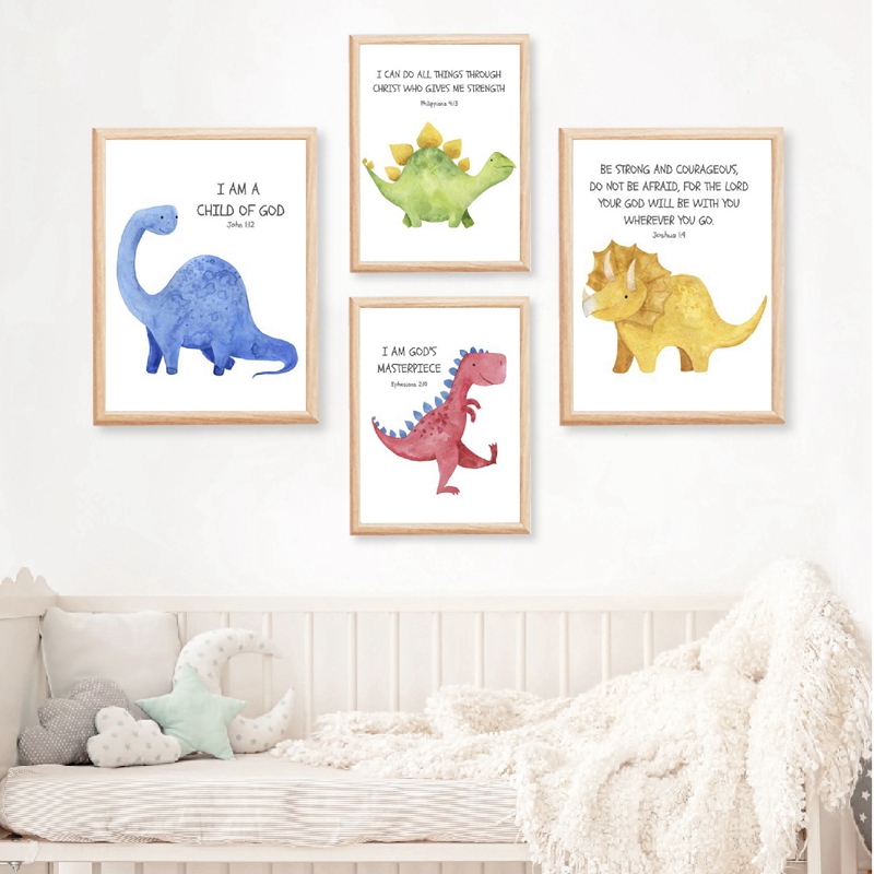 Kid's Bible Verse Quote Prints - Baby Nursery Quotes 评论和价格