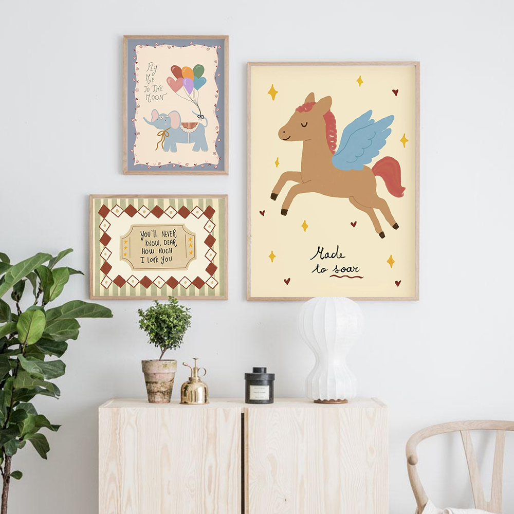 Vintage Rocking Horse Giraffe  - Baby Nursery Quotes 评论和价格