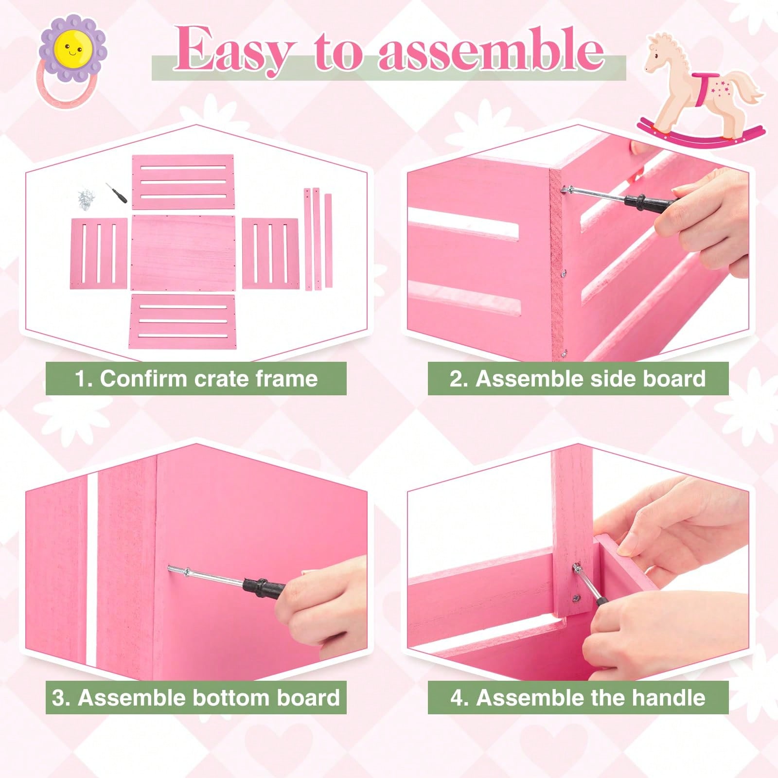 Wooden Baby Shower Crate Close - Baby Nursery Unit 评论和价格