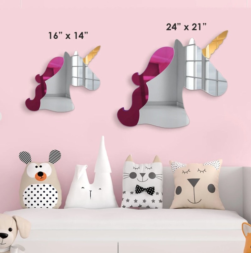 3D Acrylic Unicorn Wall Art Mi - Baby Nursery Themes Girl 评论和价格