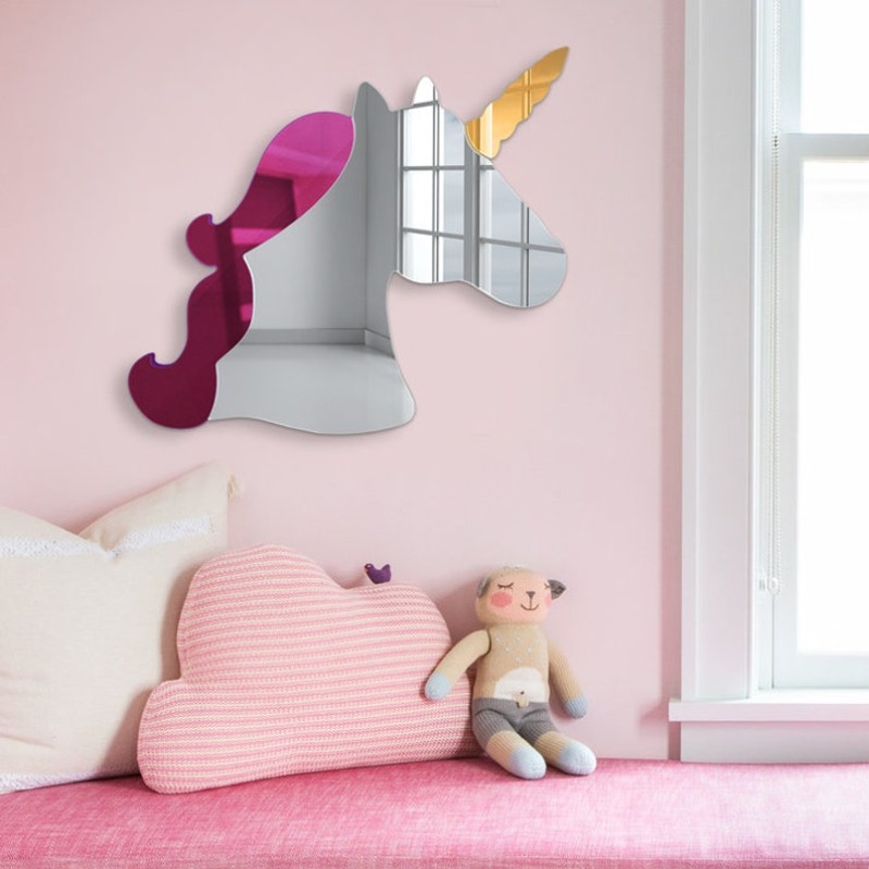 3D Acrylic Unicorn Wall Art Mi - Baby Nursery Themes Girl 评论和价格