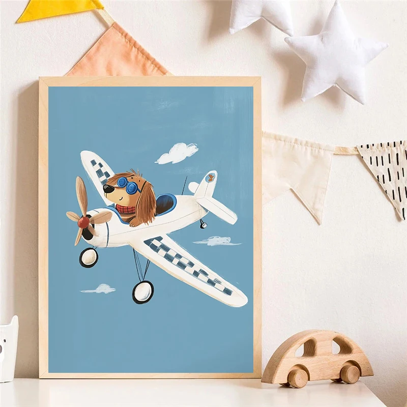 Dog Airplane Lion in Car Anima - Baby Nursery Pictures 评论和价格
