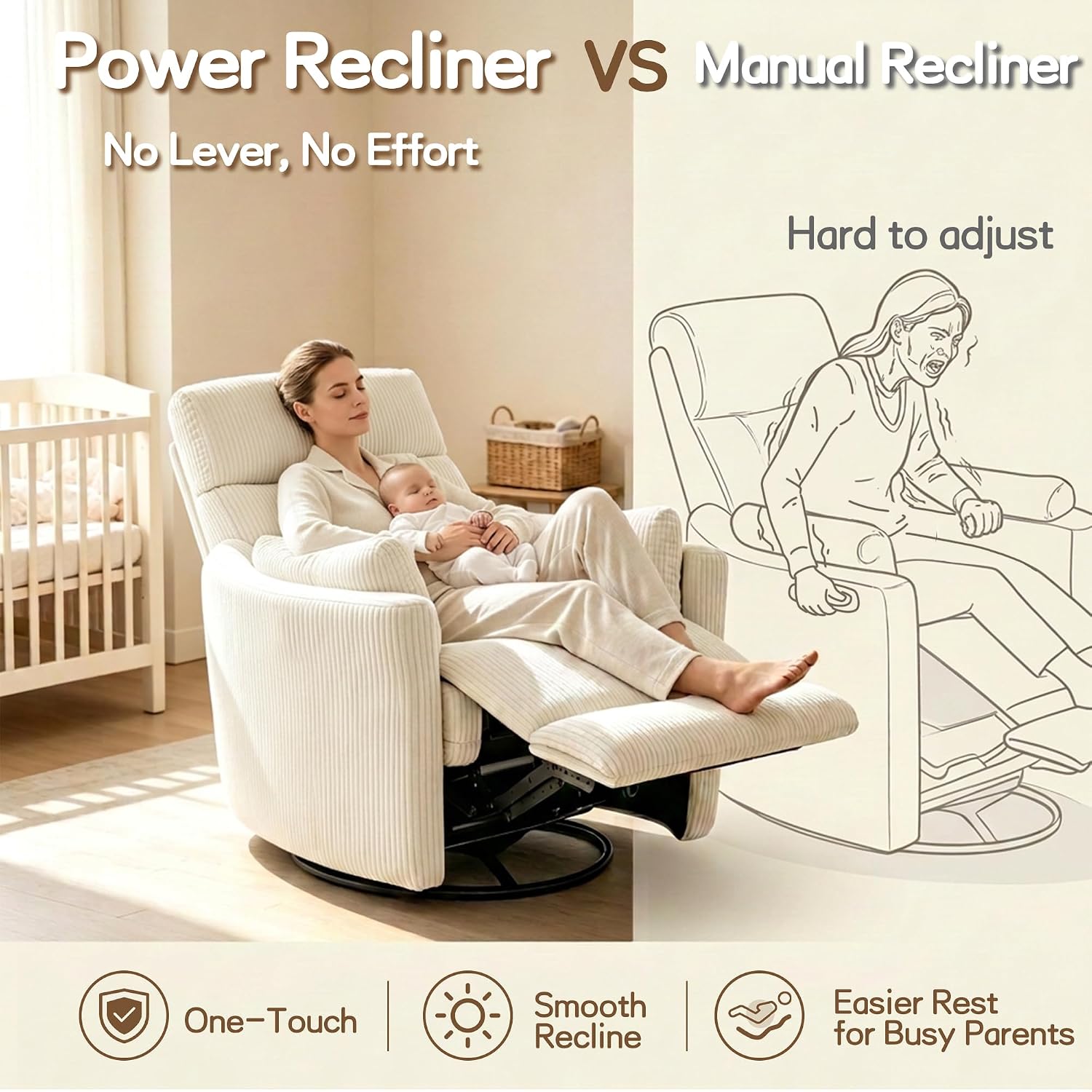 Power Rocking Chair Nursery wi - Rocking Chair Nursery 评论和价格