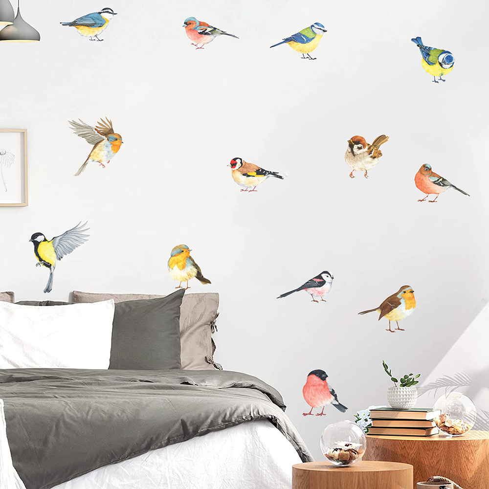 13pcs Little Birds Wall Sticke - Baby Nursery Package 评论和价格