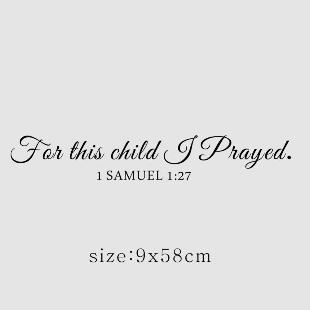 For This Child I Pray Samuel Q - Baby Nursery Quotes 评论和价格