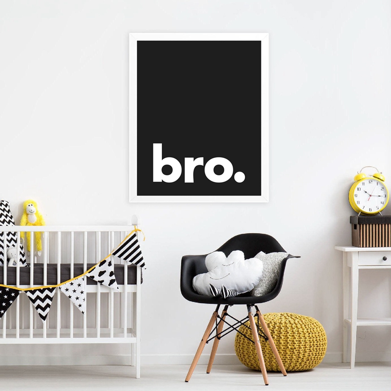 Bro. Print Minimalist Typograp - Baby Nursery Quotes 评论和价格