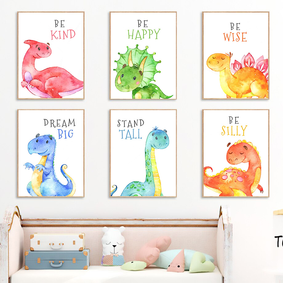 Cartoon Dinosaur Quotes Wall A - Baby Nursery Quotes 评论和价格