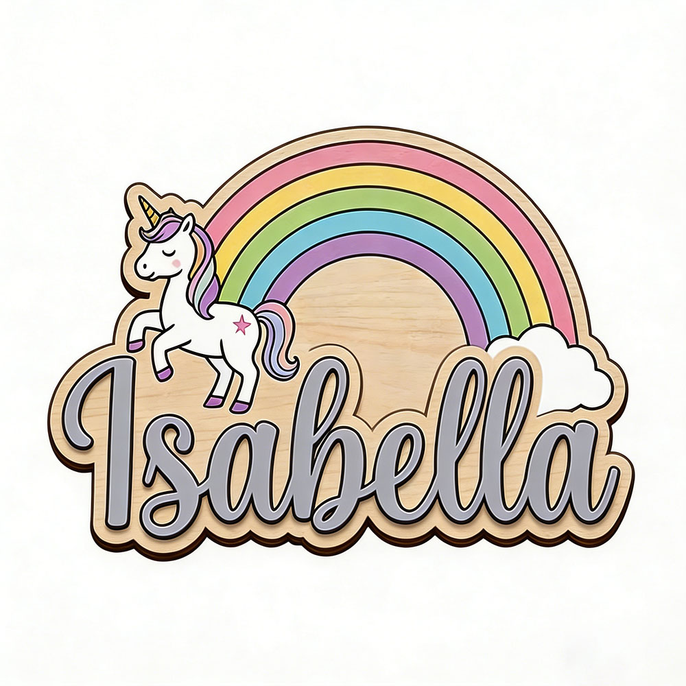 Unicorn & Pastel Rainbow Custo - Baby Nursery Pictures 评论和价格