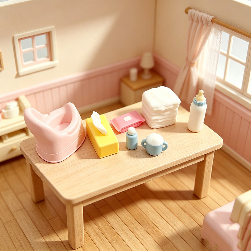 1:12 Dollhouse Mini Baby Suppl - Baby Nursery Layout 评论和价格