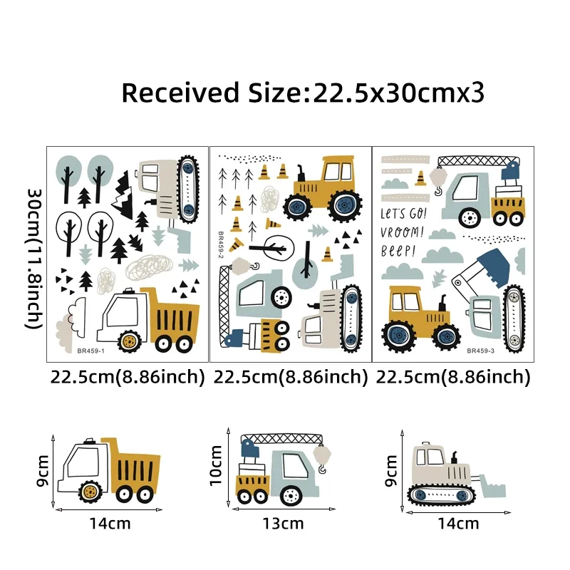 Hand Drawn Cute Cars Cargo Tru - Baby Nursery Labels 评论和价格
