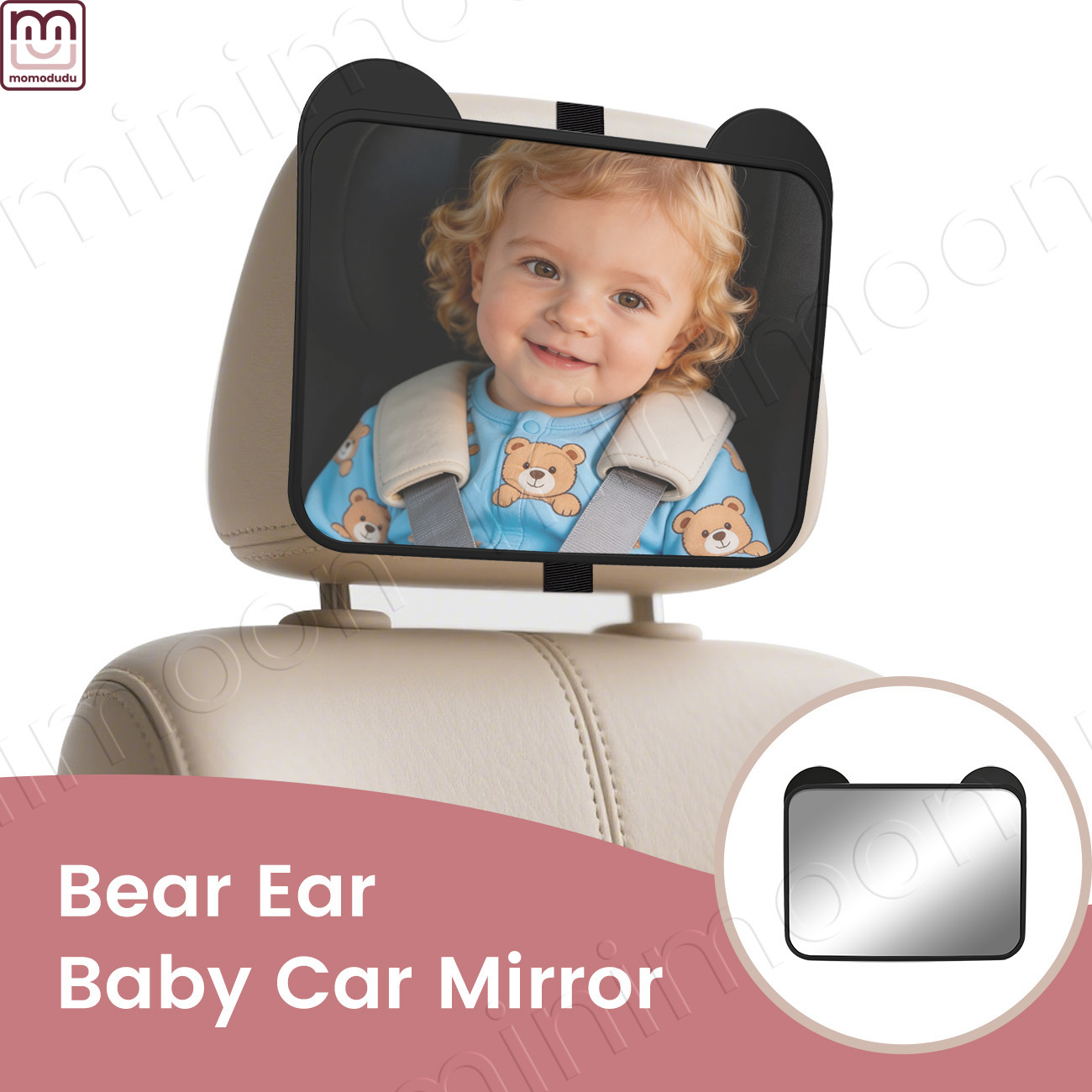 Cute Bear-Ear Car Seat Mirror, - Wearable Baby Monitor 评论和价格