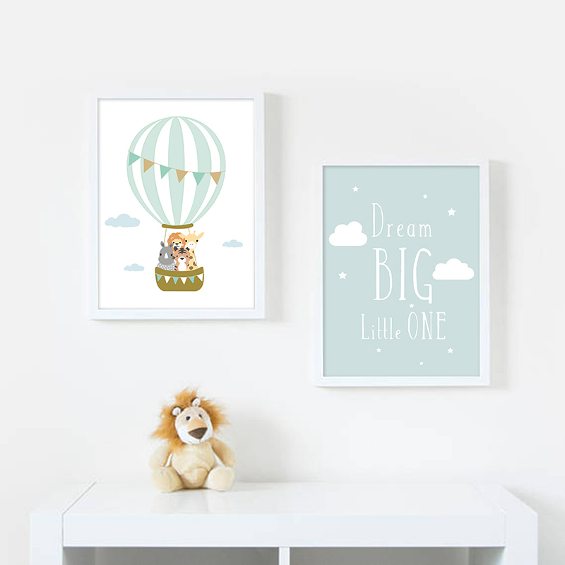 Balloon Moon Nursery Poster Wa - Baby Nursery Quotes 评论和价格