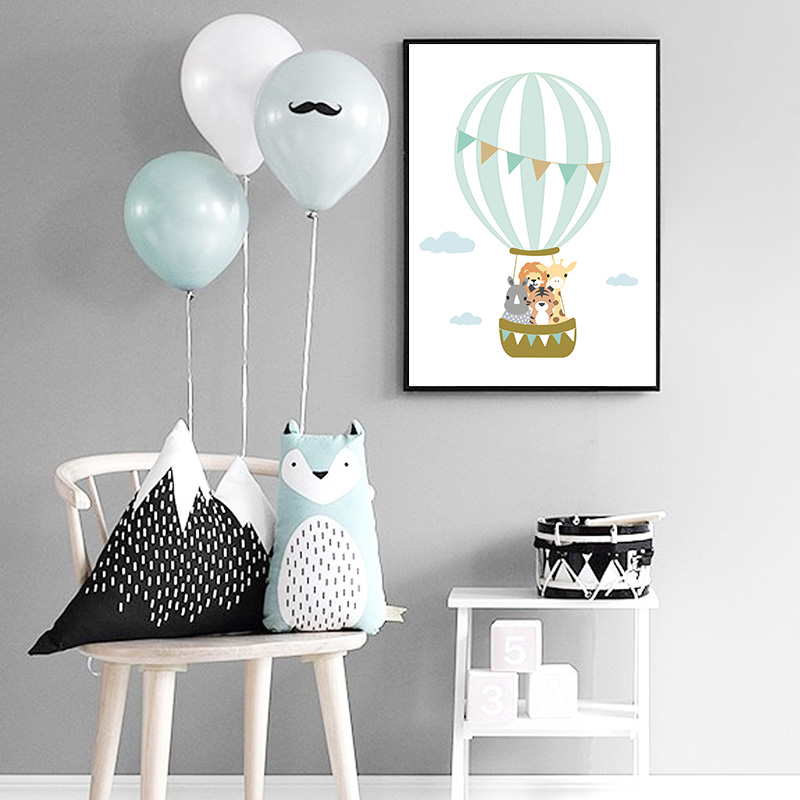 Balloon Moon Nursery Poster Wa - Baby Nursery Quotes 评论和价格