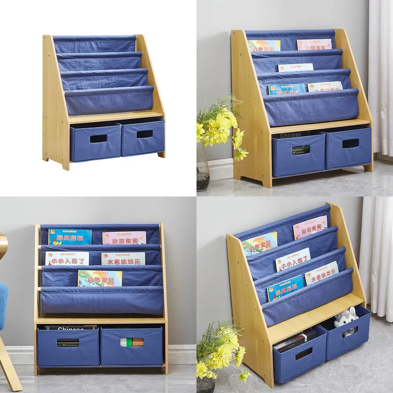 Kids Canvas Bookshelf Layered  - Baby Nursery Unit 评论和价格