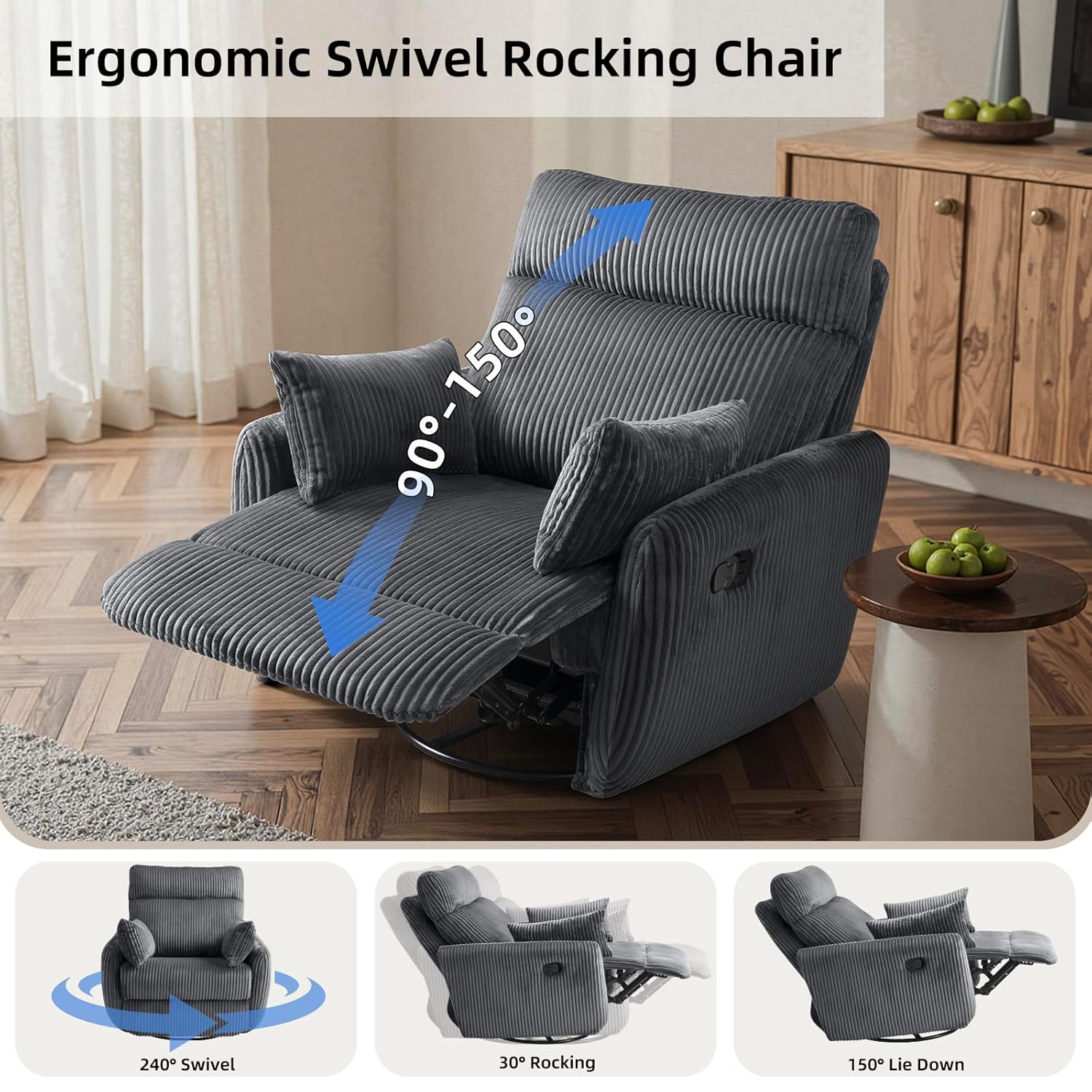 #Swivel Nursery Glider Recline - Rocking Chair Nursery 评论和价格