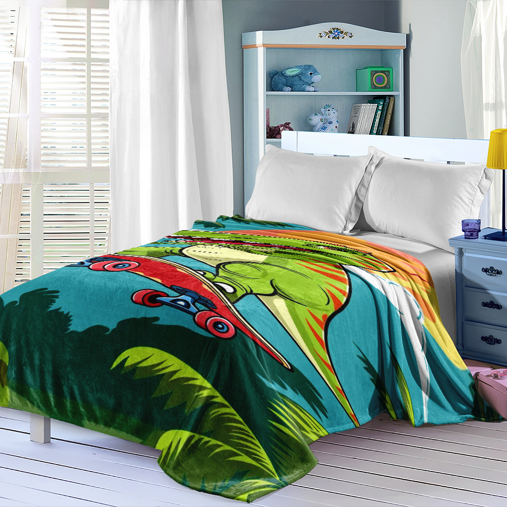Cute Dinosaur Skateboard Throw - Baby Nursery Themes Girl 评论和价格