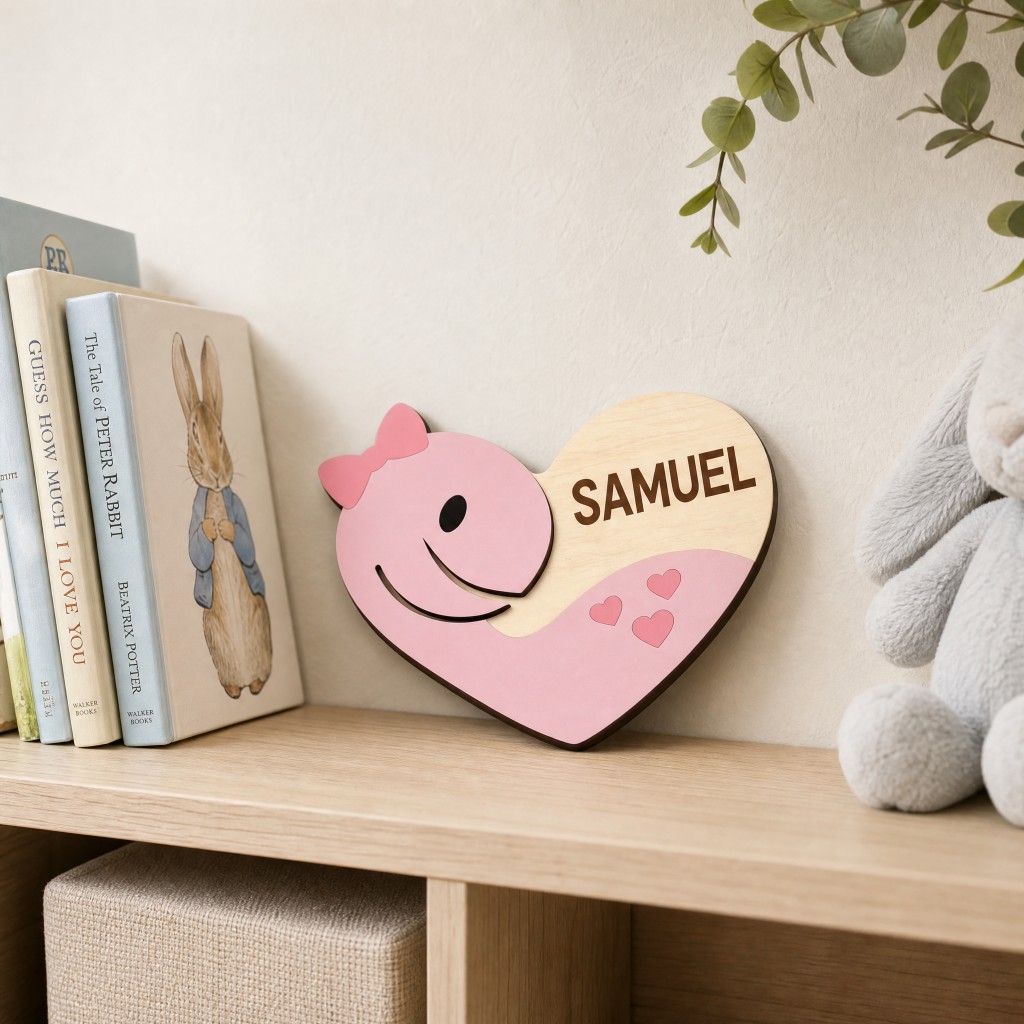 Custom Heart‑Shaped Whale Baby - Baby Nursery Themes Girl 评论和价格