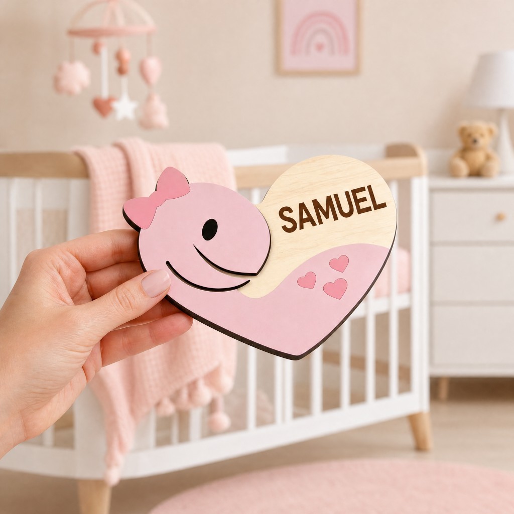 Custom Heart‑Shaped Whale Baby - Baby Nursery Themes Girl 评论和价格