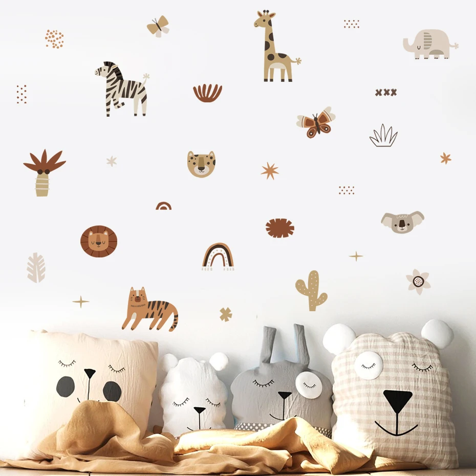 Cartoon Africa Animals Elephan - Baby Nursery Labels 评论和价格