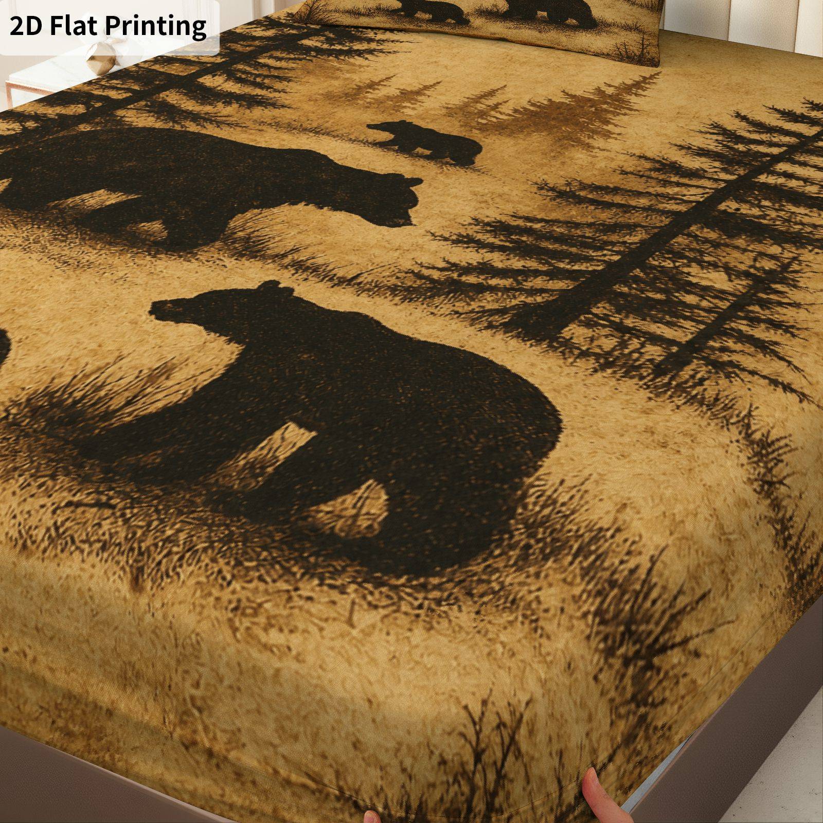 Little Bear Forest Bed Sheets  - Baby Nursery Forest Theme 评论和价格
