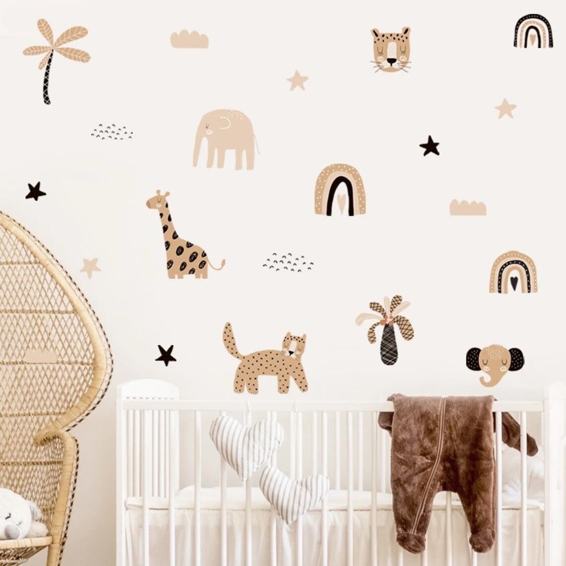 Boho Cartoon Rainbows Star Cut - Baby Nursery Labels 评论和价格