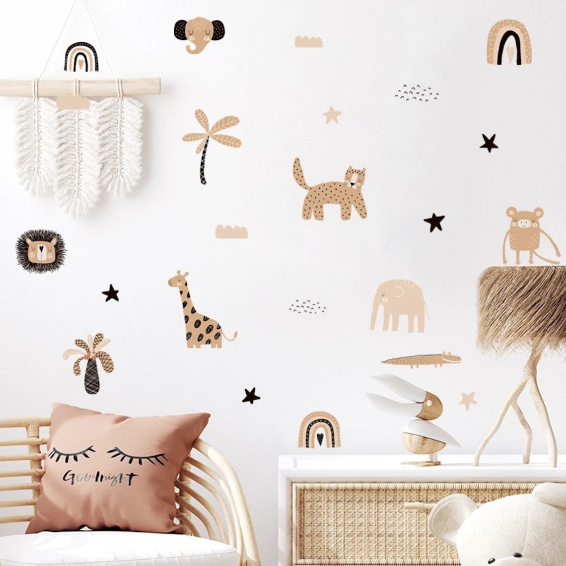 Boho Cartoon Rainbows Star Cut - Baby Nursery Labels 评论和价格