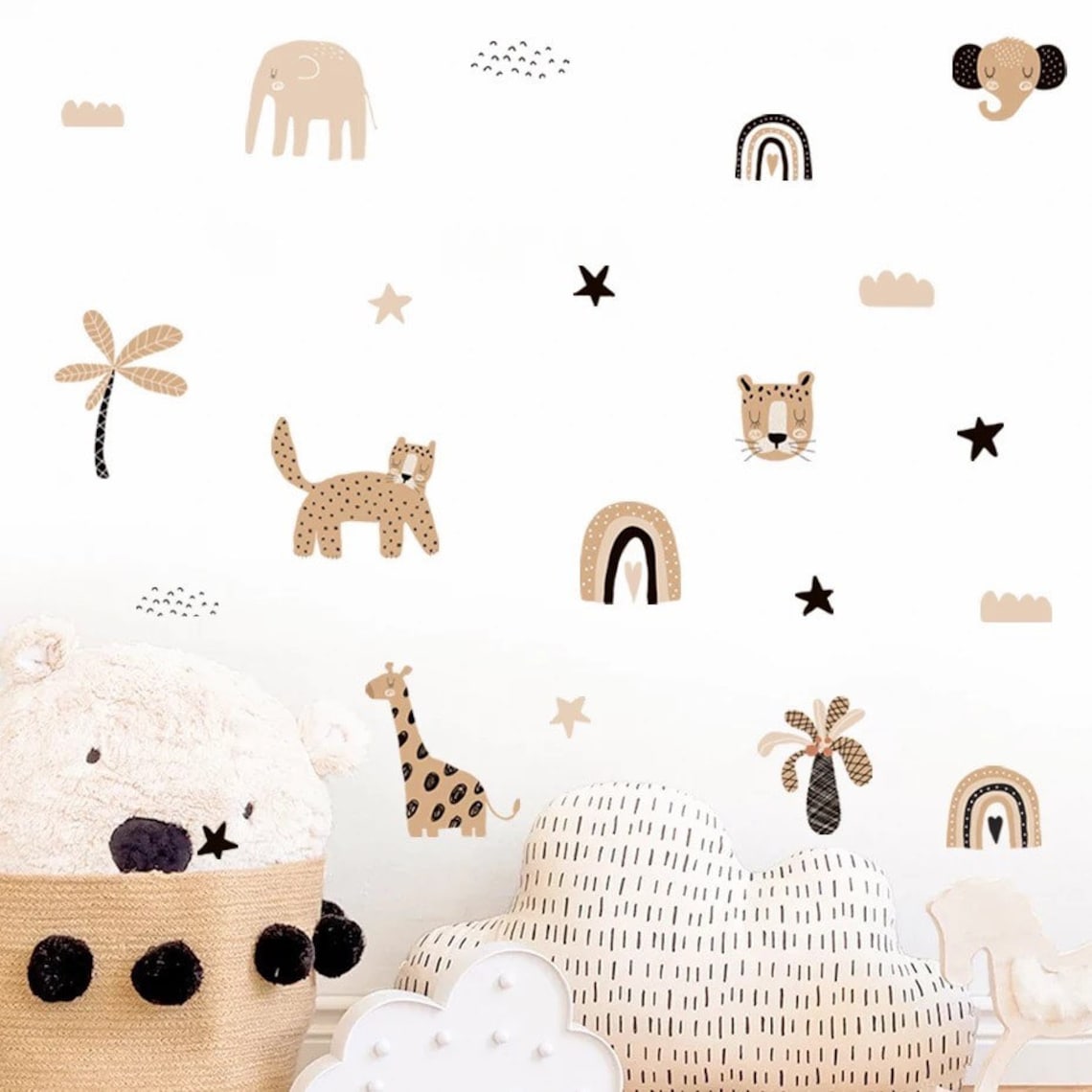 Boho Cartoon Rainbows Star Cut - Baby Nursery Labels 评论和价格