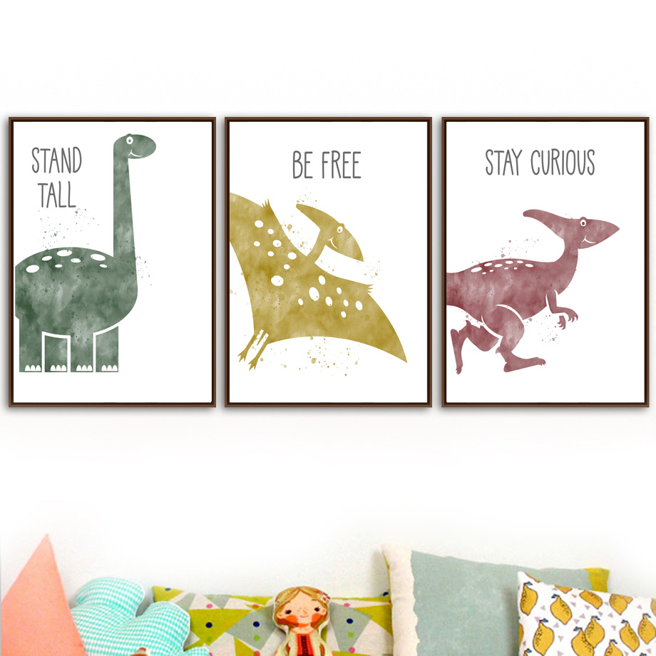 Cute Dinosaur Cartoon Animal Q - Baby Nursery Quotes 评论和价格