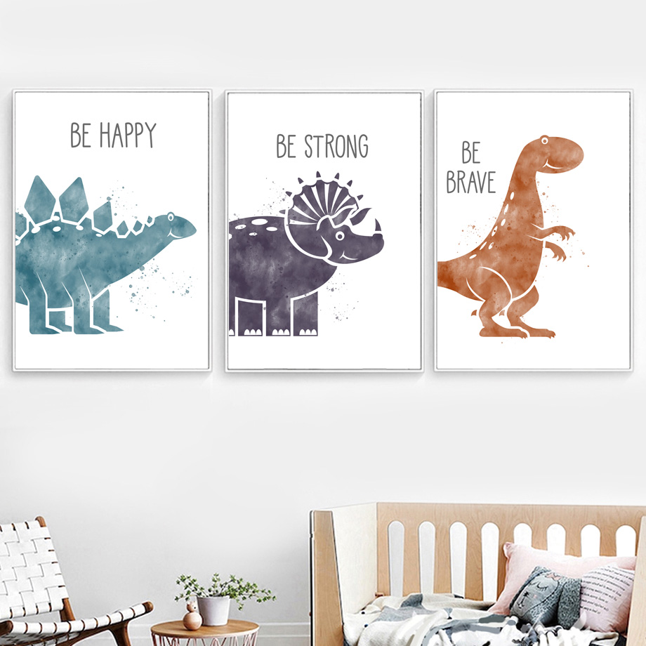 Cute Dinosaur Cartoon Animal Q - Baby Nursery Quotes 评论和价格